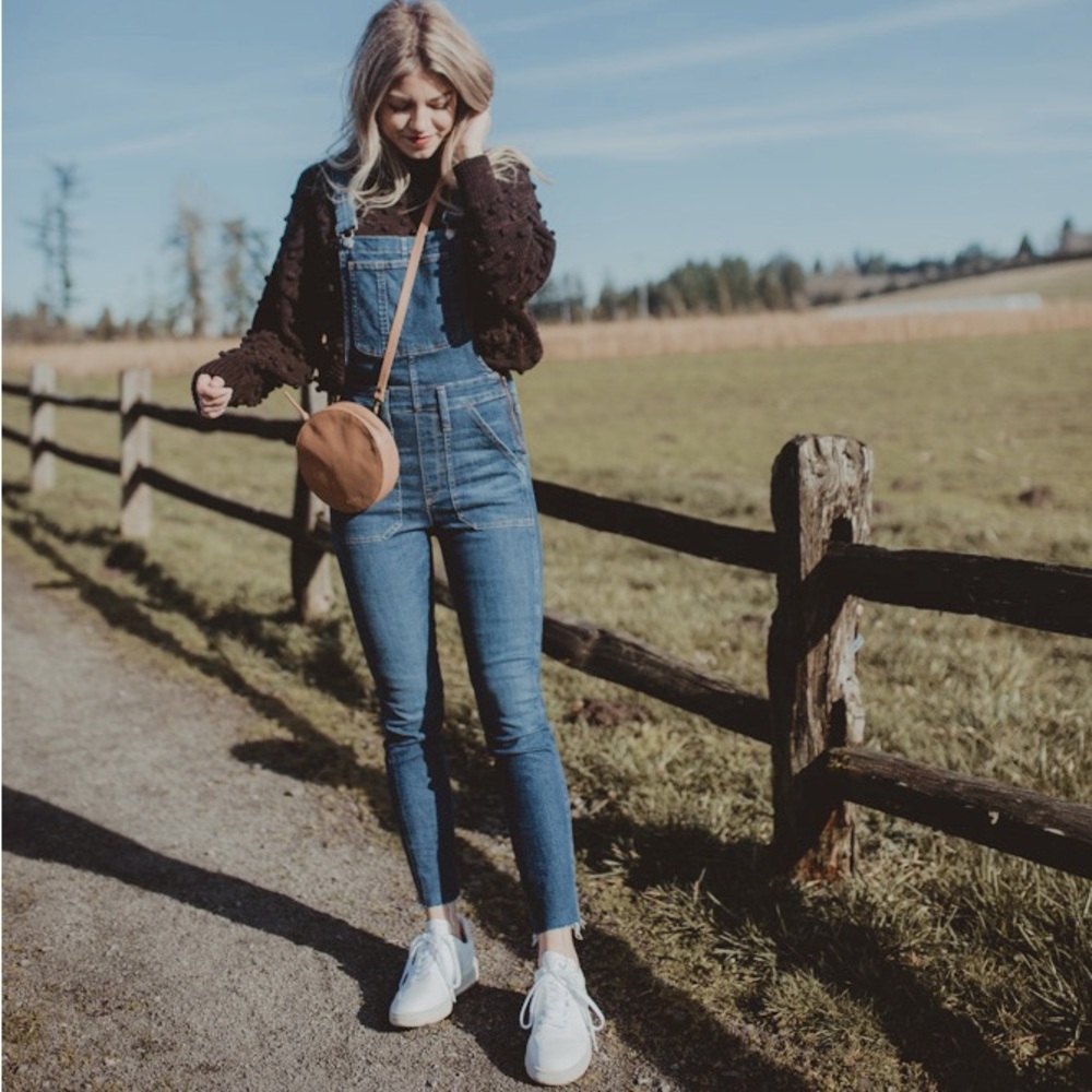 Madewell Skinny Raw Hem Overalls